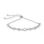 Bracelet Bolo Ajustable en Argent Sterling .925 avec Diamants