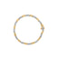 10K Two-Tone Gold Diamond 3 Stone X-Link Bracelet - 1/2 Cttw