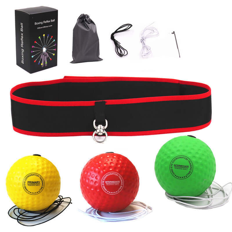 Adjustable Head-Mounted Boxing Reaction Ball for Enhanced Reflex Training - Korvel