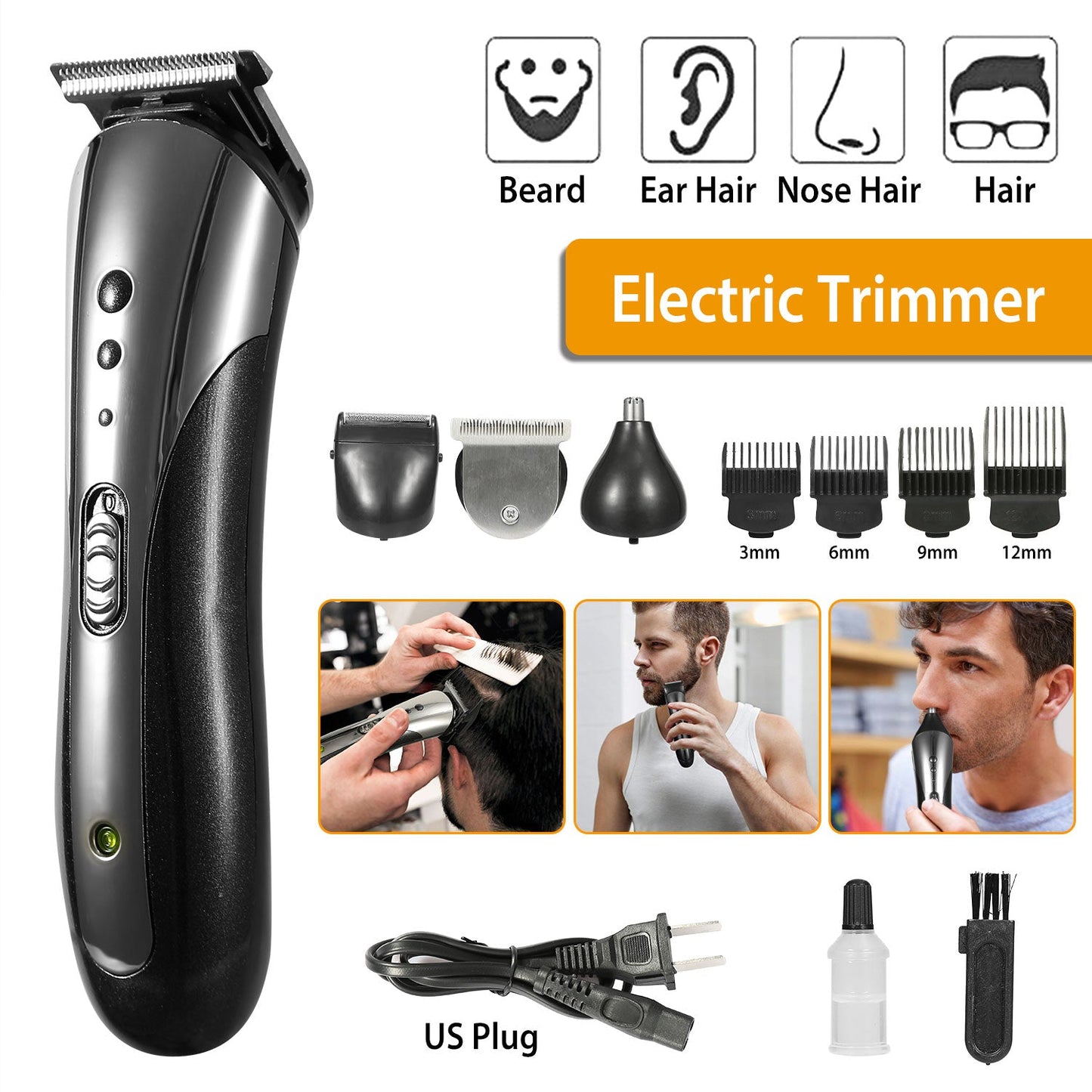 SHINON Electric Hair Clipper & Trimmer Set for Men