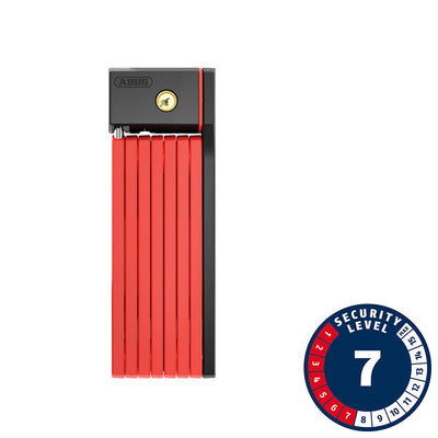 Abus Bordo Big uGrip 5700 Folding Lock - 100cm Red