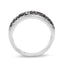 Anillo de Compromiso de Diamante Azul y Blanco de 0.80 Quilates en Plata de Ley