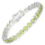 Pulsera de Plata Esterlina .925 con Peridoto Genuino de 13.64 Quilates