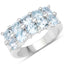 3.60 Carat Genuine Blue Topaz .925 Sterling Silver Ring