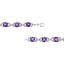 Bracelet de tennis en argent sterling .925 avec améthystes et diamants - Taille 7