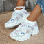 Butterfly Print Mesh Sneakers for Women - Casual & Sporty