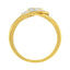 14K Yellow Gold Plated Sterling Silver Interlocking Loop Diamond Ring - Size 7