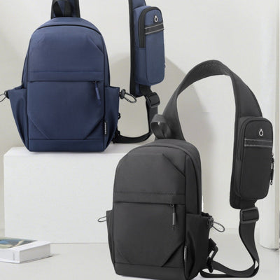 Men's Oxford Cloth Backpack - Versatile Shoulder Chest Bag