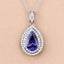 Colgante de Tanzanita y Diamante Blanco de 2.56 Quilates en Oro Blanco de 14K
