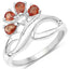 Bague en argent sterling avec saphir orange véritable de 1,68 carat