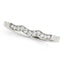 Anillo de boda de diamantes milgrain de oro blanco de 14k estilo ola