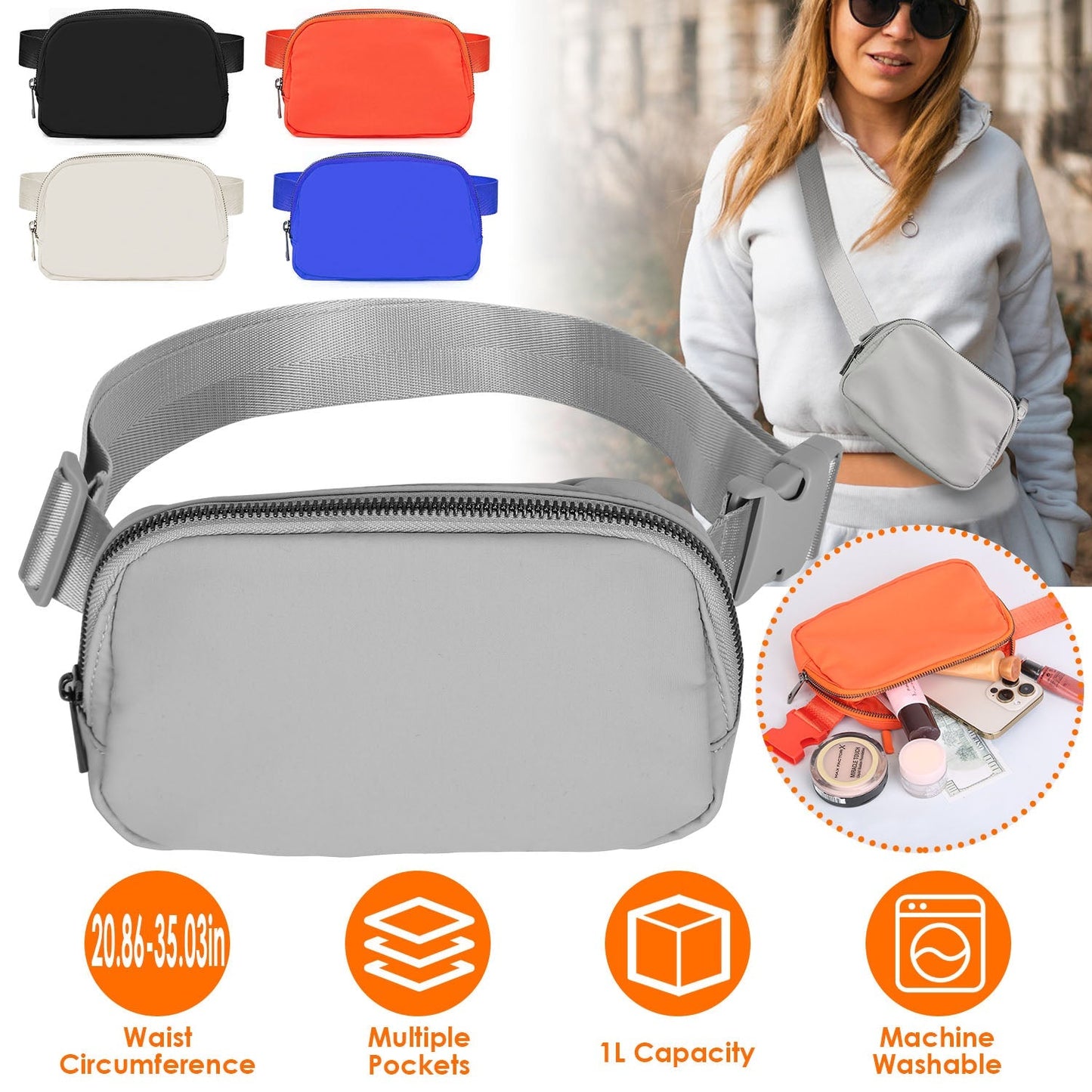 GBruno Unisex Waist Pouch Belt Bag