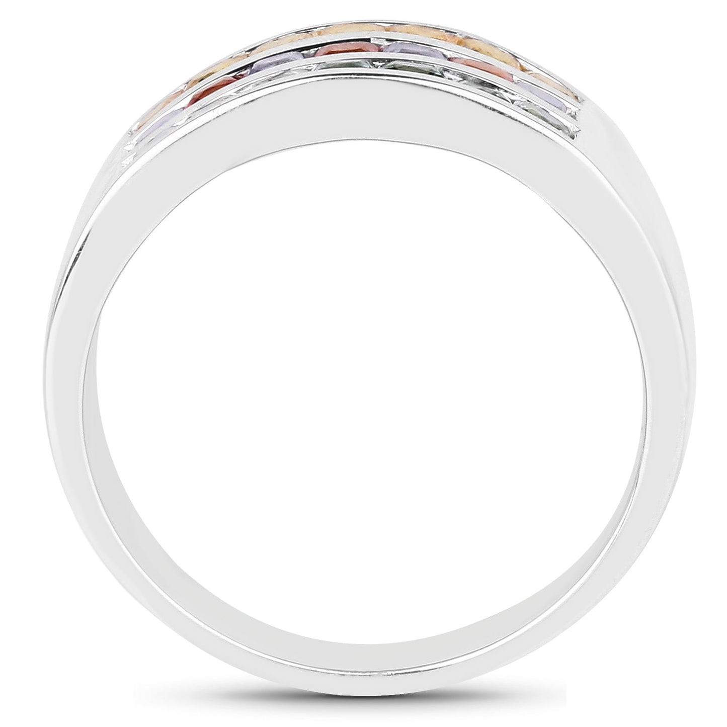 Anillo de Compromiso de Zafiro Múltiple de 1.69 Quilates en Plata Esterlina .925