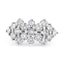Bague en Or Blanc 14K avec Diamants Multi Rangées - Taille 7