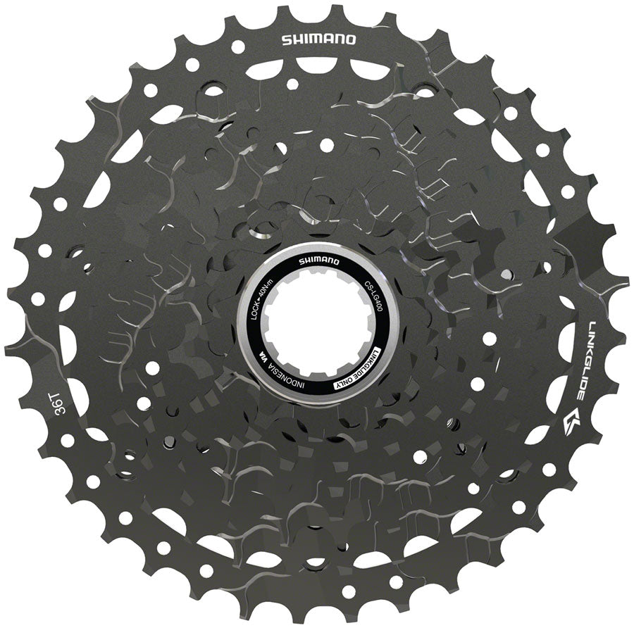 Cassette Shimano CUES CS-LG400-9 - 9 Velocidades 11-36t LINKGLIDE Negro