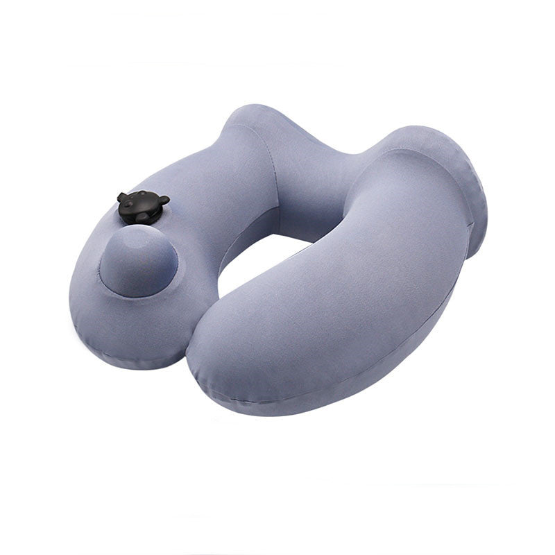 Premium Inflatable Travel Pillow with Hood for Comfort