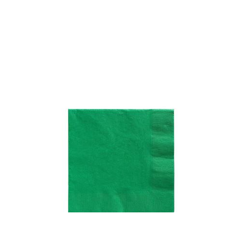 Festive Green Beverage Napkins - 50 Pack