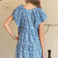 Summer Printed V-Neck Ruffle Sleeve Mini Dress