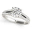 14k White Gold Split Shank Round Diamond Engagement Ring