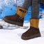 Botas de Nieve de Piel con Forro de Piel para Mujeres - Comodidad Estilosa
