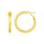 14k Yellow Gold Petite Twisted Round Hoop Earrings