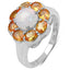Anillo de Ópalo Etíope y Espesartita de 2.65 Quilates en Plata Esterlina