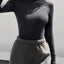 Long Sleeve Crop T-Shirt with Ribbed Texture