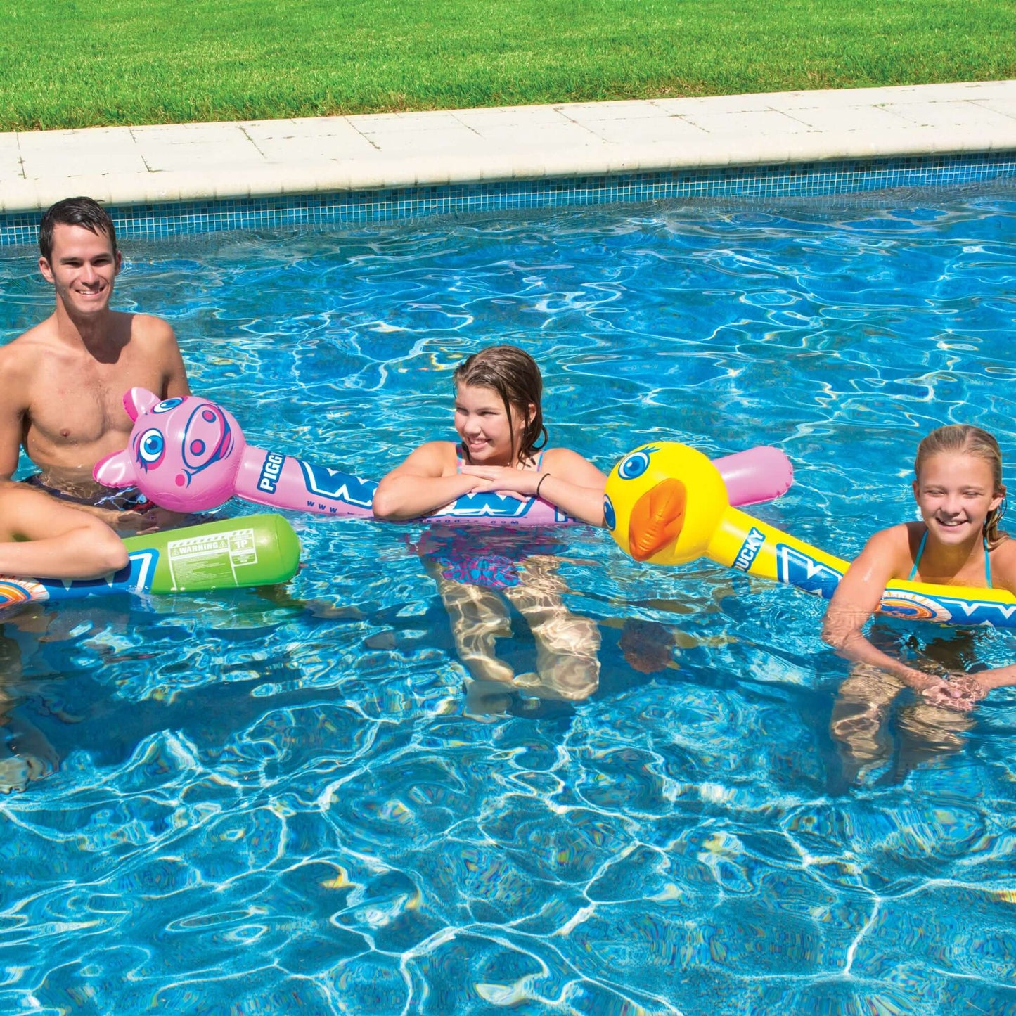 WOW Sports Pool Pals - Paquete de 3 Juguetes Inflables para Piscina