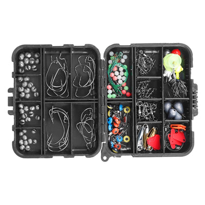 Kit d'accessoires de pêche portable de 188 pièces avec boîte à leurres