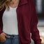 Chaqueta blanca con cremallera y cuello para mujer versátil