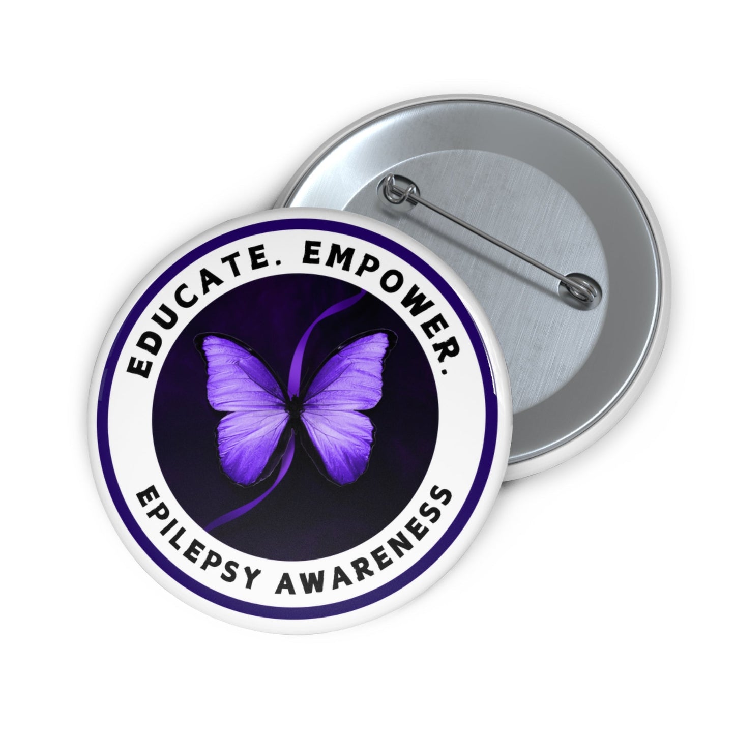 Éduquer. Autonomiser. Badge de sensibilisation à l'épilepsie