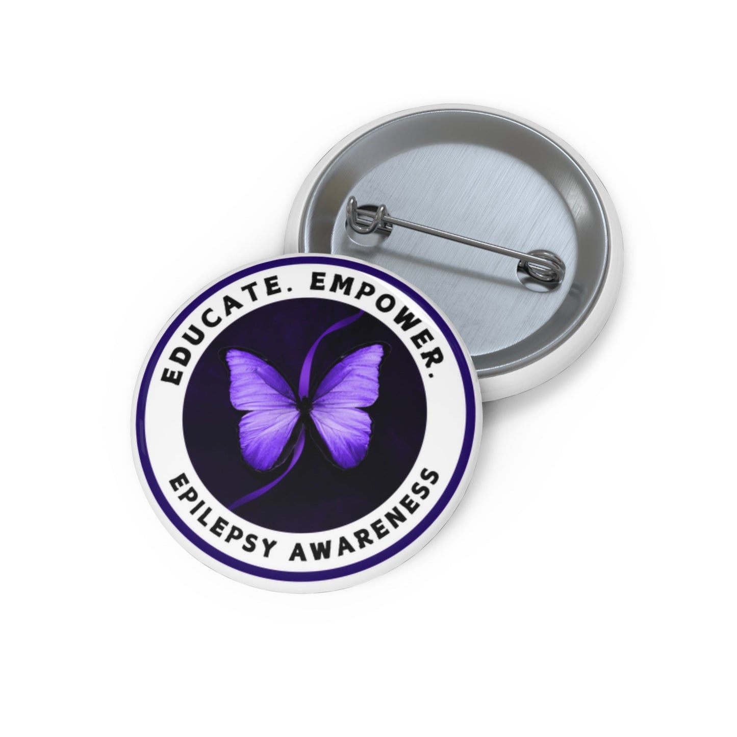 Éduquer. Autonomiser. Badge de sensibilisation à l'épilepsie