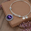 Educate, Empower: Silver Epilepsy Awareness Bracelet