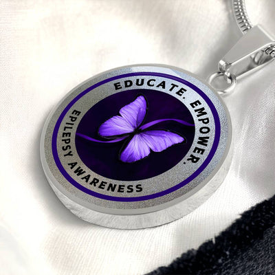 Collar de Empoderamiento: Joyería de Concienciación sobre la Epilepsia en Plata