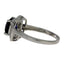 Anillo de Moissanita de Zafiro Creado en Plata Esterlina