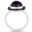 Anillo de Plata de Ley con Amatista y Espinela Negra de 5.25 Quilates