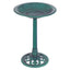 Elegant Green Pedestal Bird Bath Feeder for Gardens