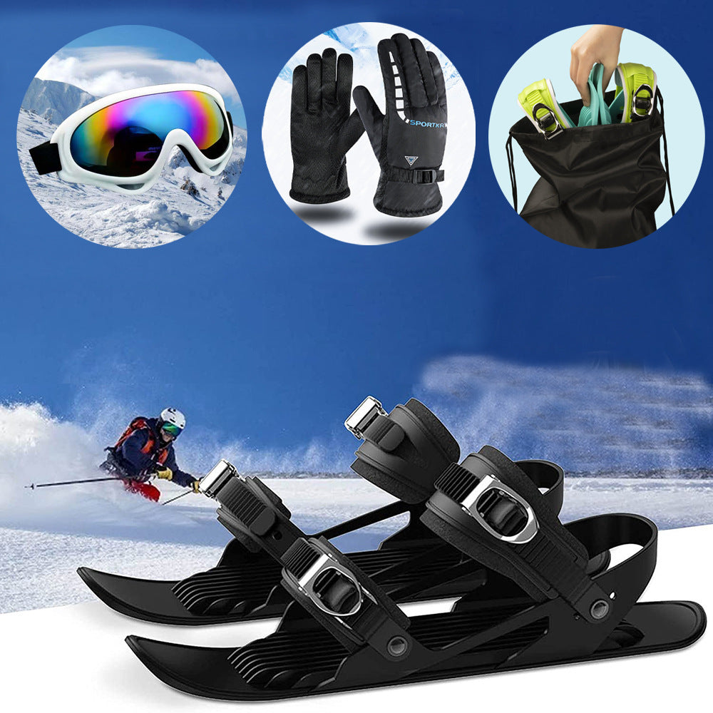 Mini Ski Skates - Portable Adjustable Skiboard Shoes