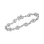 Bracelet en lien en argent sterling 925 en forme de poire avec diamants - 7,5"