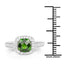 1.67 Carat Chrome Diopside & White Topaz Sterling Silver Ring