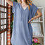 Full Size Ribbed Short Sleeve Hooded Dress