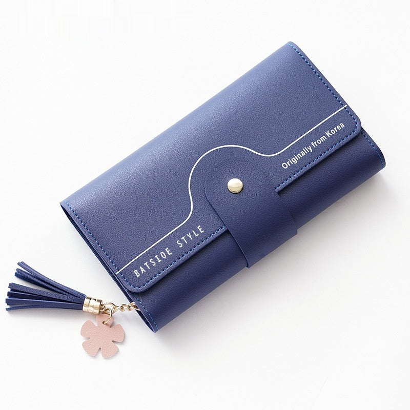 Geometric Letter Buckle Clutch Bag with Tassel Design