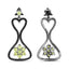 Boucles d'oreilles en péridot et spinelle noir de 6,93 carats en argent sterling