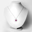 Pendentif en Rubis et Zircon Blanc de 1,37 Carat en Argent Sterling