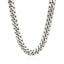 Chaîne Miami Cuban en argent sterling plaqué rhodium 9,8 mm