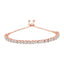 Pulsera de tenis ajustable de oro amarillo de 10K sobre plata esterlina
