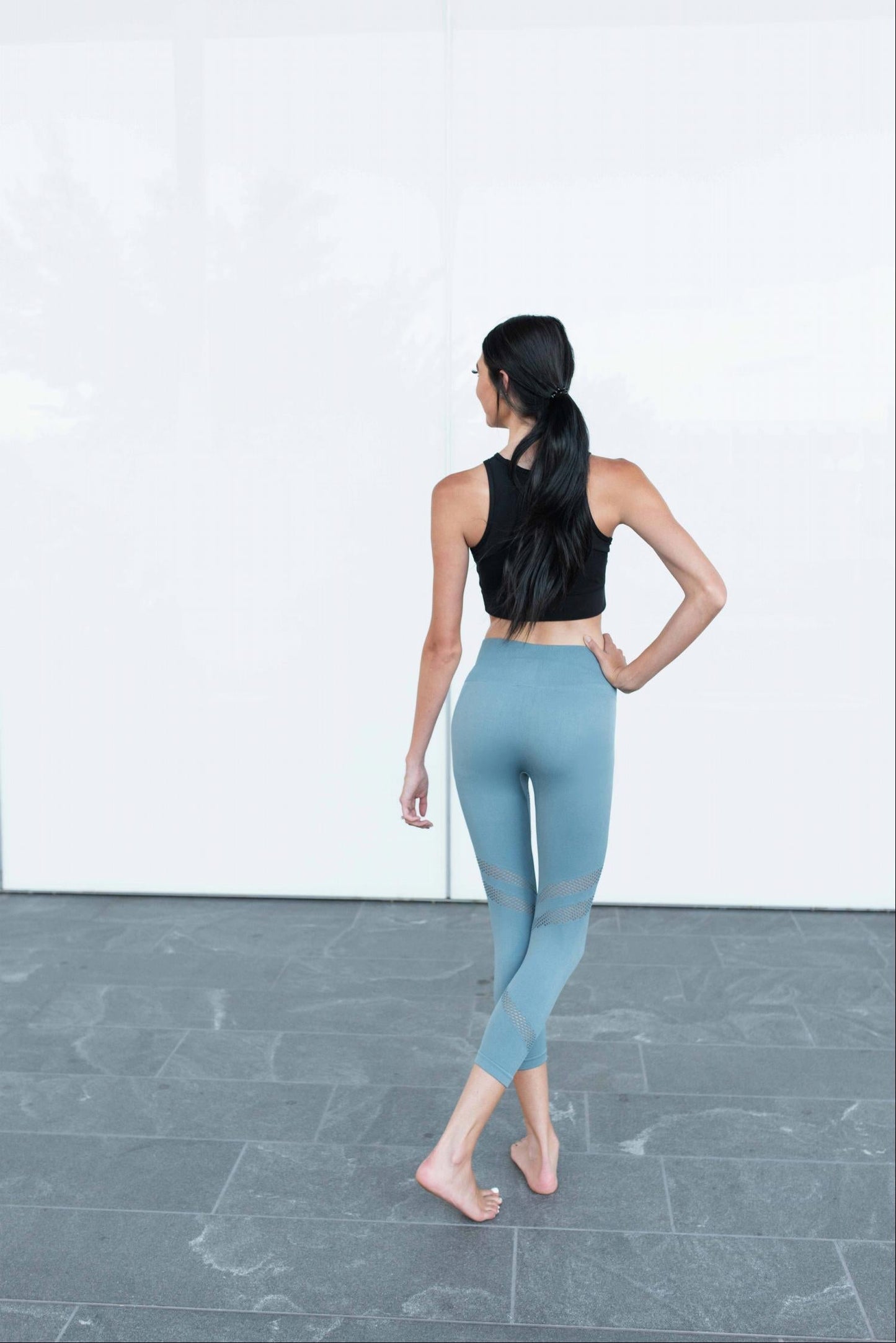 Leggings de Fitness Capri con Diseño de Malla Ventilada Activa