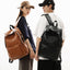 Travel Out Large Capacity PU Leather Men's Backpack
