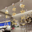 Guirlandes lumineuses en forme d'étoile à suspendre - Ensemble de 3 pièces