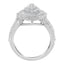 Bague cocktail en diamant halo en argent sterling .925 - Taille 7